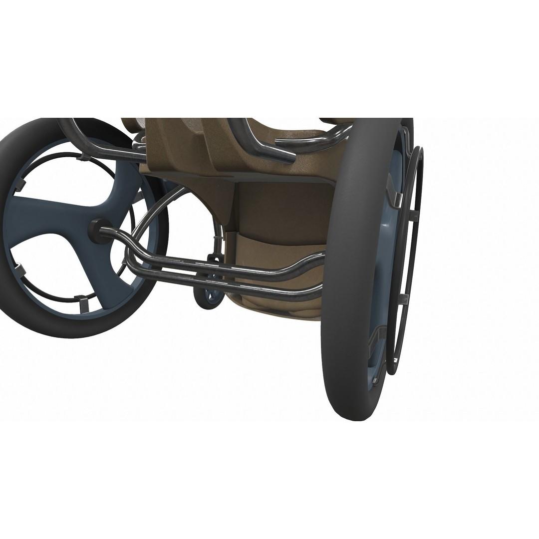Wheelchair 3D Model – High Poly PBR Asset for Medical Visualization - View 12