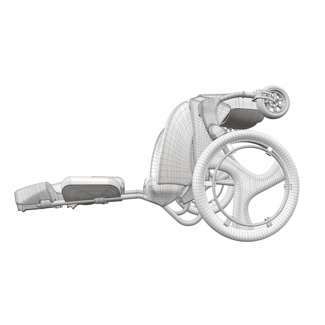 Wheelchair 3D Model – High Poly PBR Asset for Medical Visualization - View 17