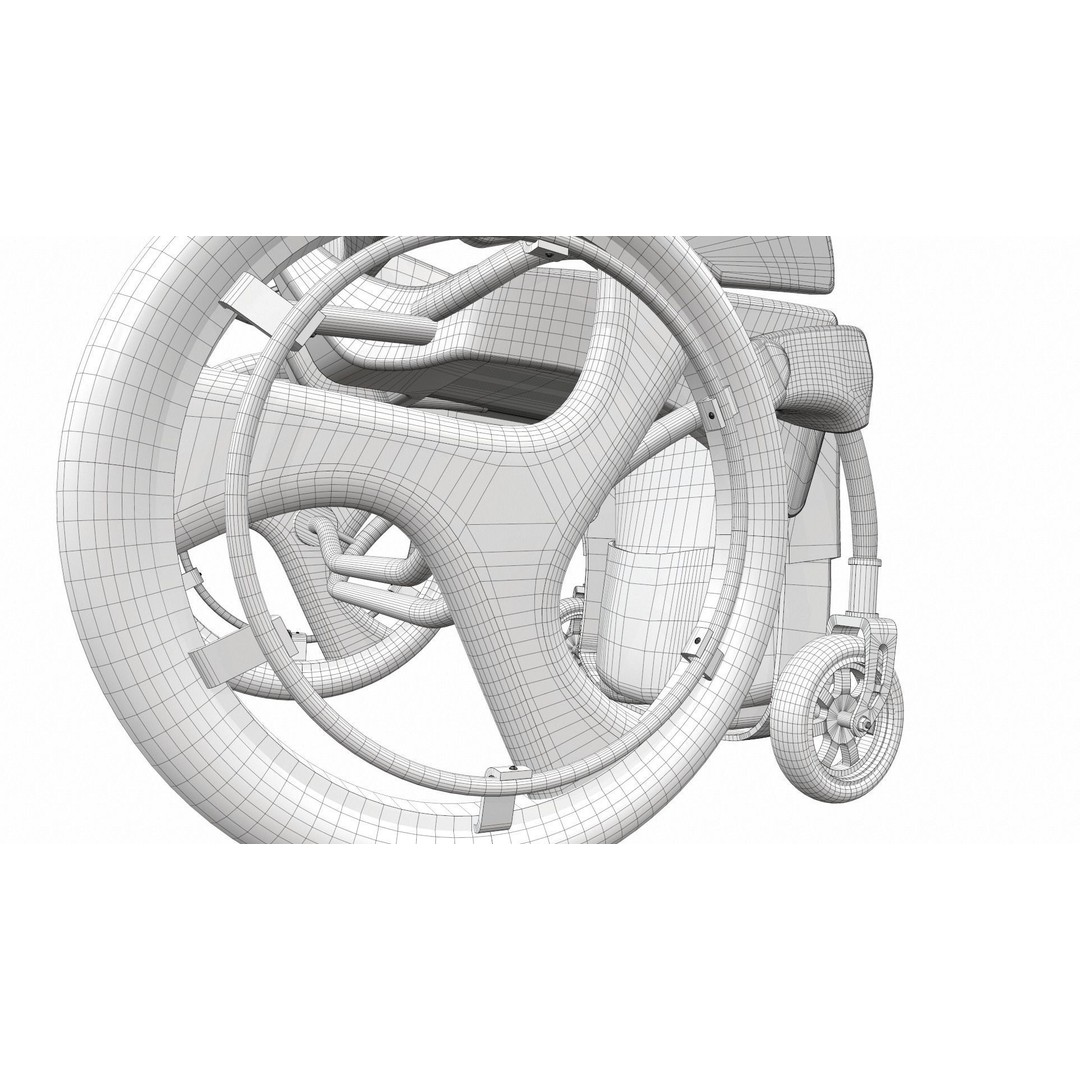 Wheelchair 3D Model – High Poly PBR Asset for Medical Visualization - View 21