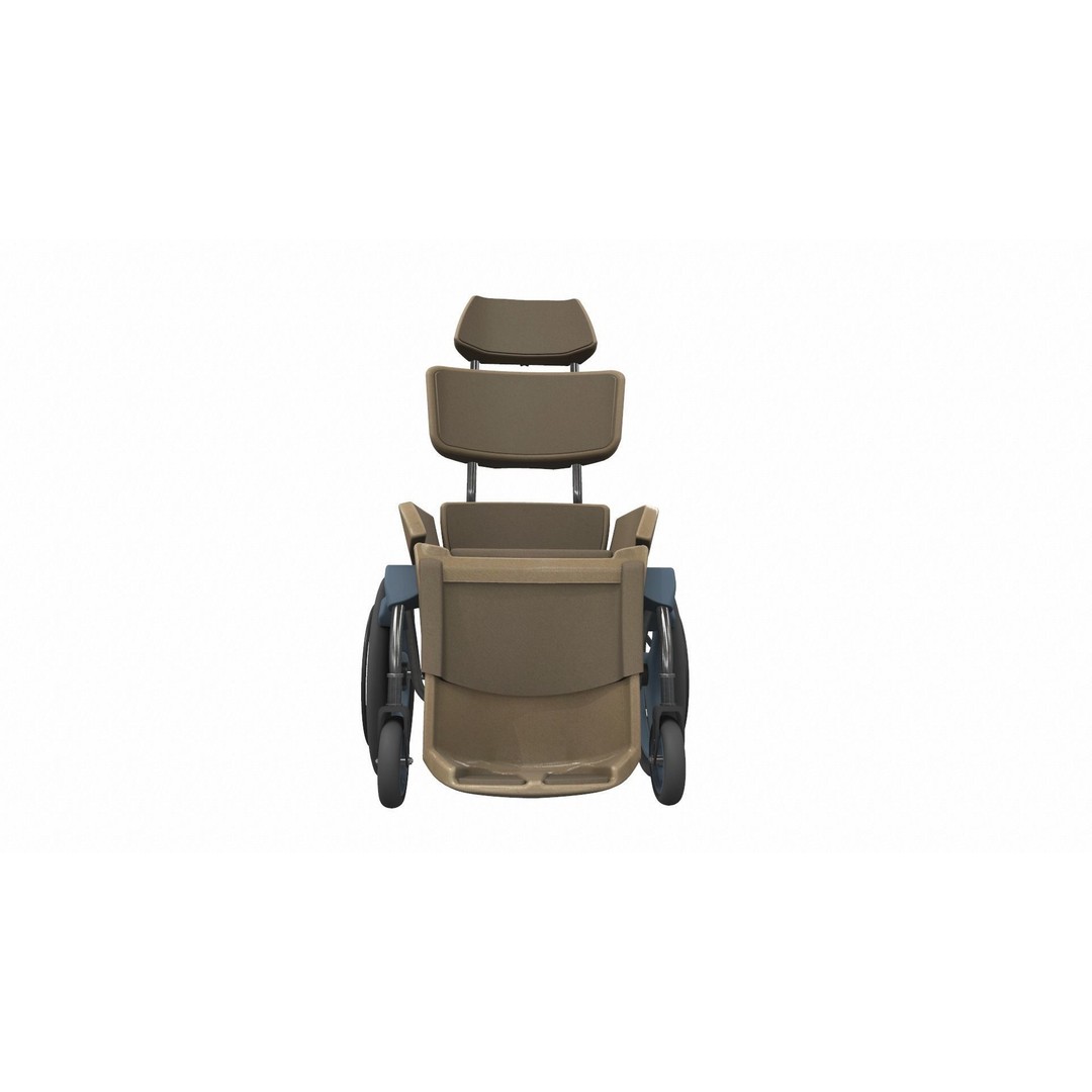 Wheelchair 3D Model – High Poly PBR Asset for Medical Visualization - View 3