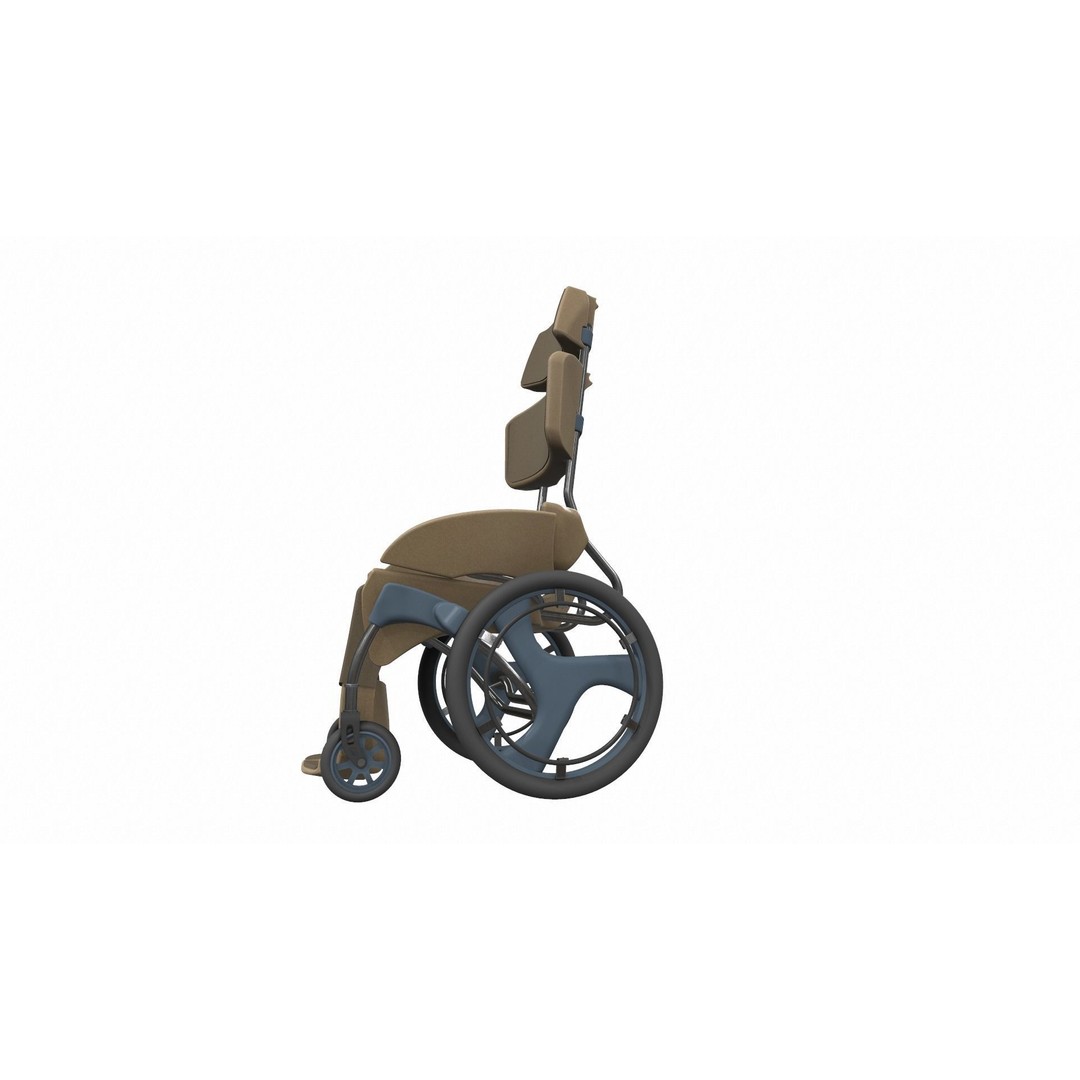 Wheelchair 3D Model – High Poly PBR Asset for Medical Visualization - View 4