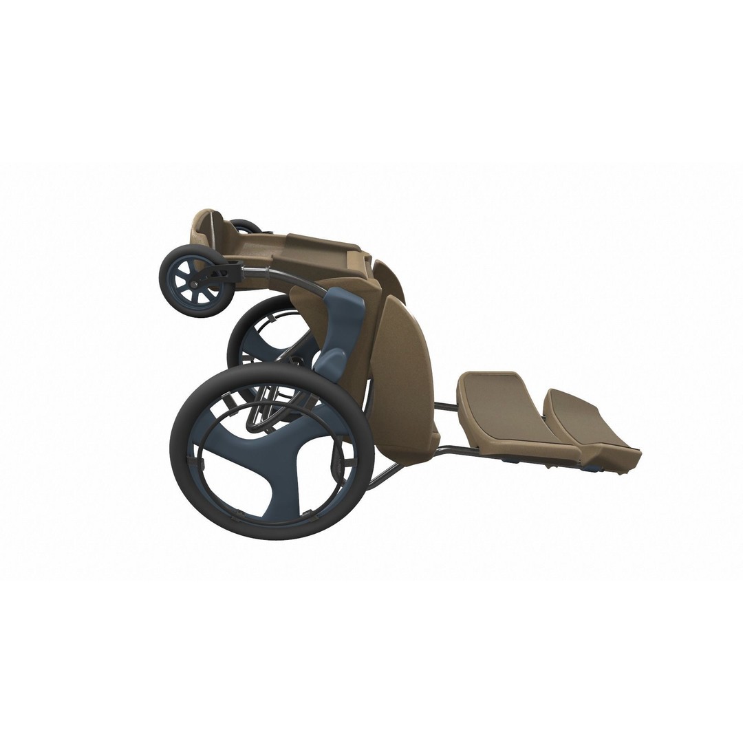 Wheelchair 3D Model – High Poly PBR Asset for Medical Visualization - View 8