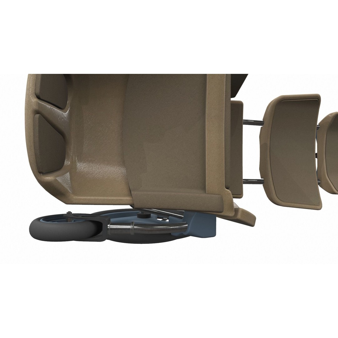 Wheelchair 3D Model – High Poly PBR Asset for Medical Visualization - View 9