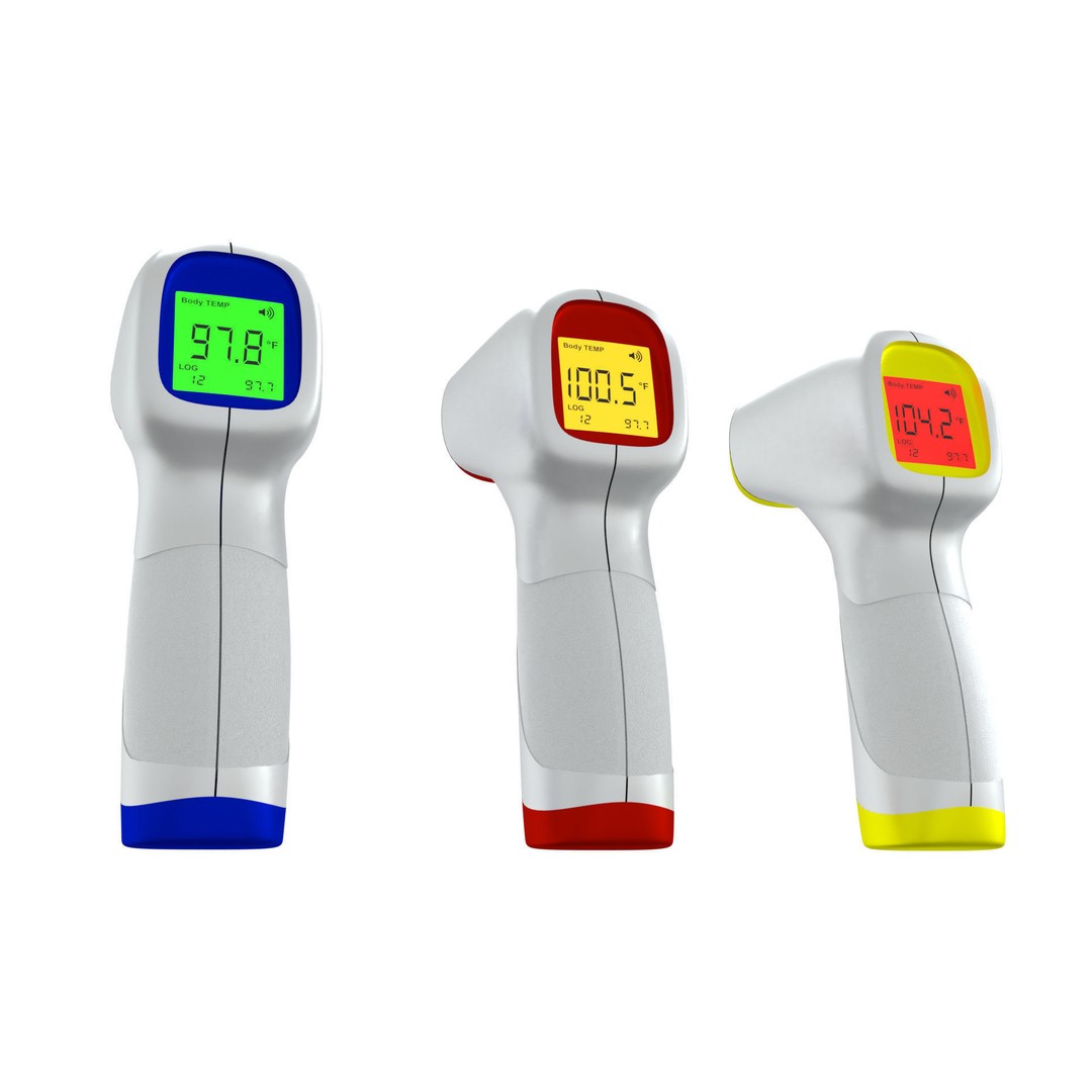 Digital Infrared Thermometer 3D Model – High Poly Medical Equipment, FBX, OBJ - View 14