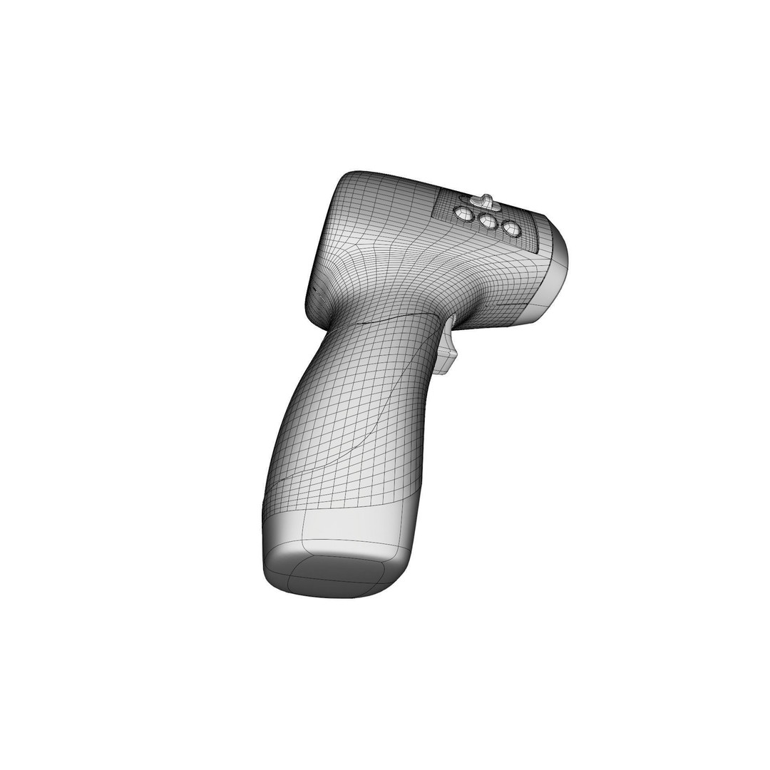 Digital Infrared Thermometer 3D Model – High Poly Medical Equipment, FBX, OBJ - View 17