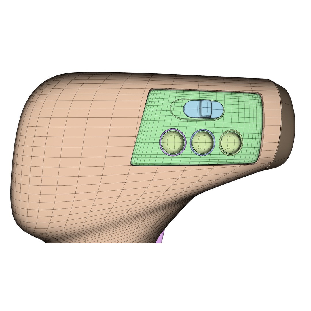 Digital Infrared Thermometer 3D Model – High Poly Medical Equipment, FBX, OBJ - View 19