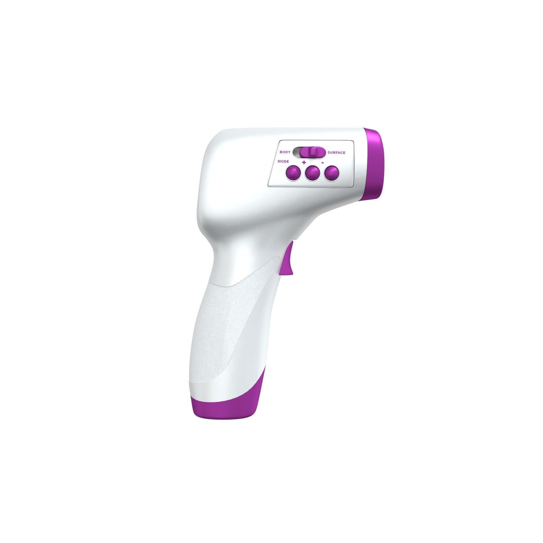 Digital Infrared Thermometer 3D Model – High Poly Medical Equipment, FBX, OBJ - View 3