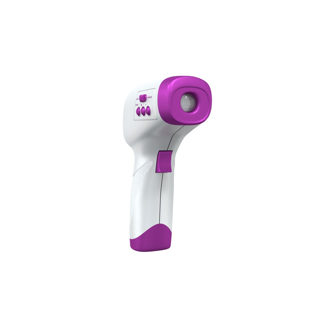 Digital Infrared Thermometer 3D Model – High Poly Medical Equipment, FBX, OBJ - View 4