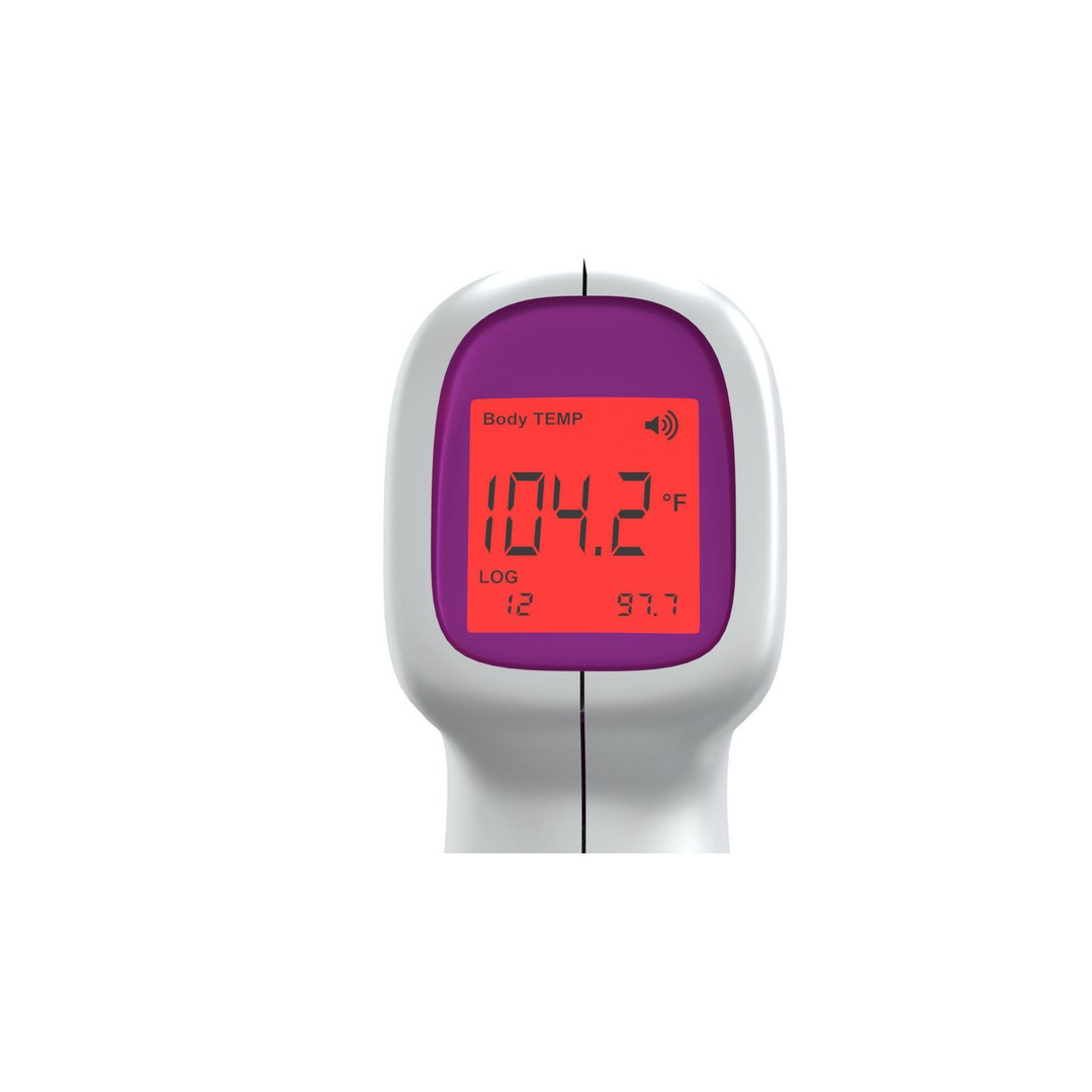 Digital Infrared Thermometer 3D Model – High Poly Medical Equipment, FBX, OBJ - View 6