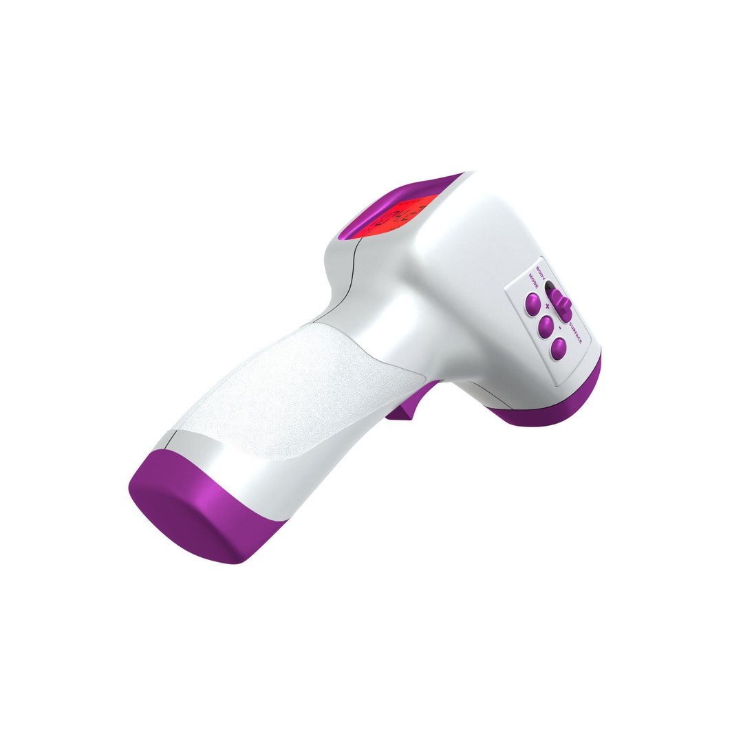 Digital Infrared Thermometer 3D Model – High Poly Medical Equipment, FBX, OBJ - View 8