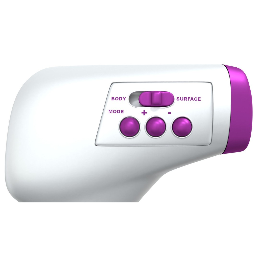 Digital Infrared Thermometer 3D Model – High Poly Medical Equipment, FBX, OBJ - View 9