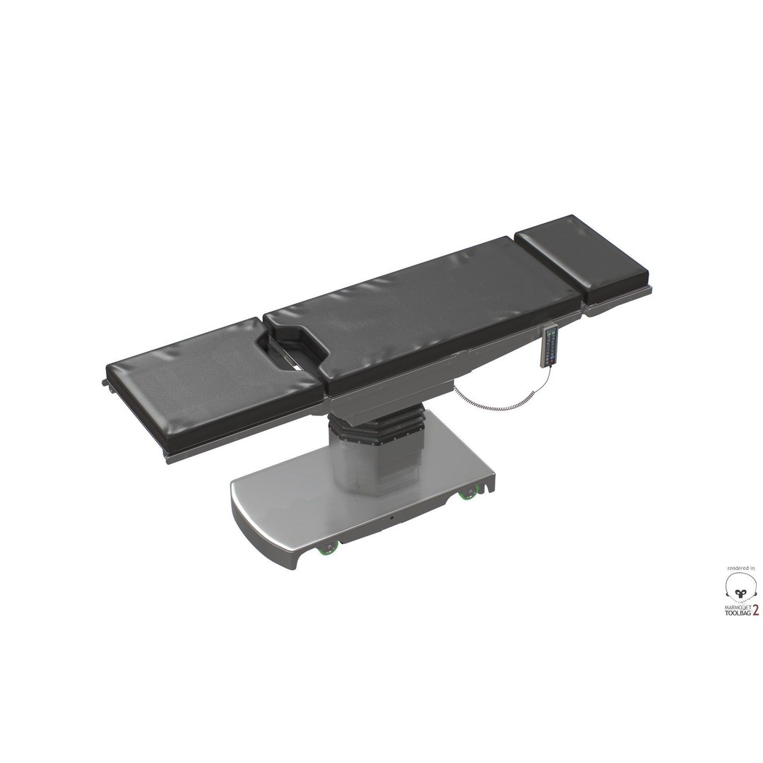 Surgical Bed 3D Model – Low Poly Medical Asset, FBX, OBJ - View 4