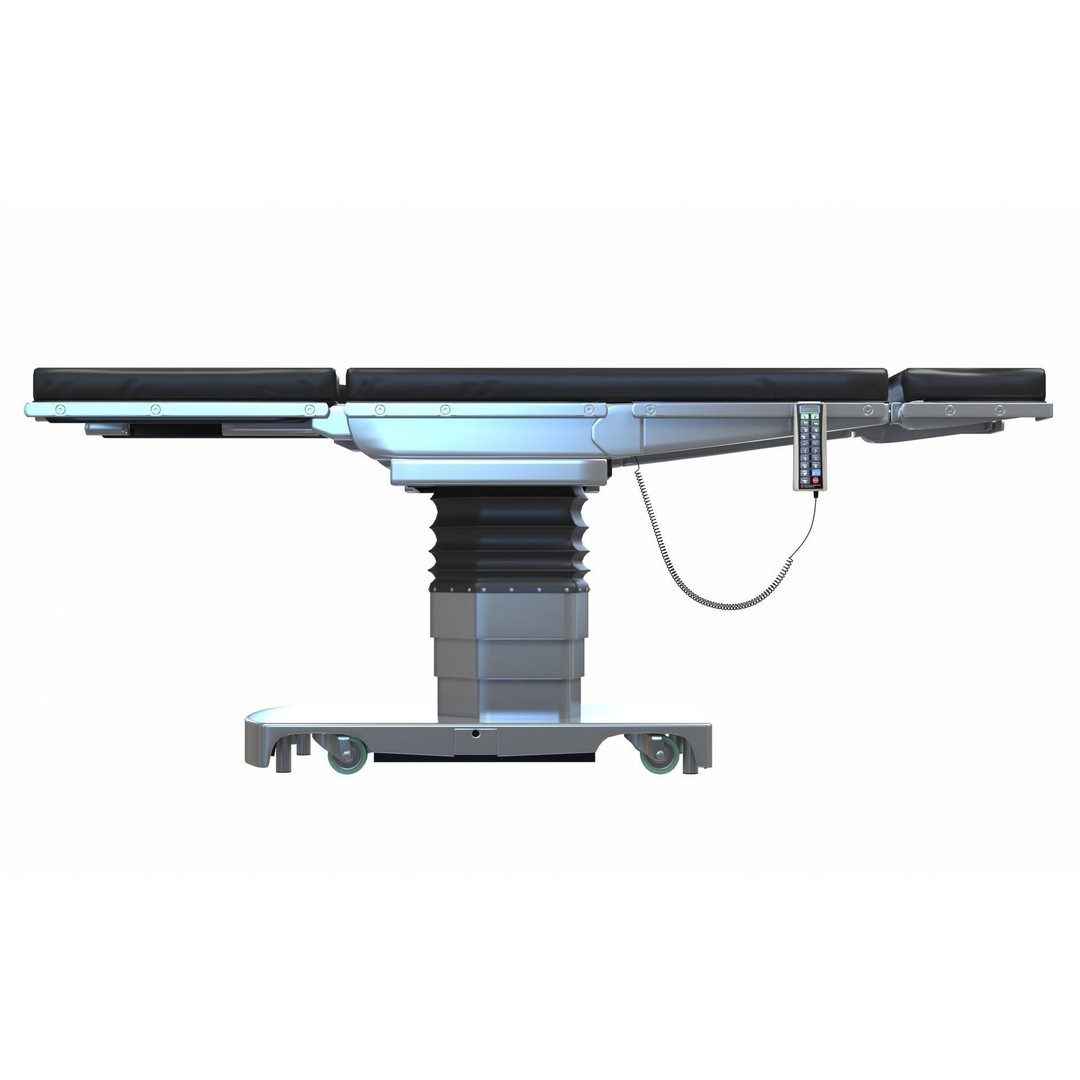 Surgical Bed 3D Model – Low Poly Medical Asset, FBX, OBJ - View 5