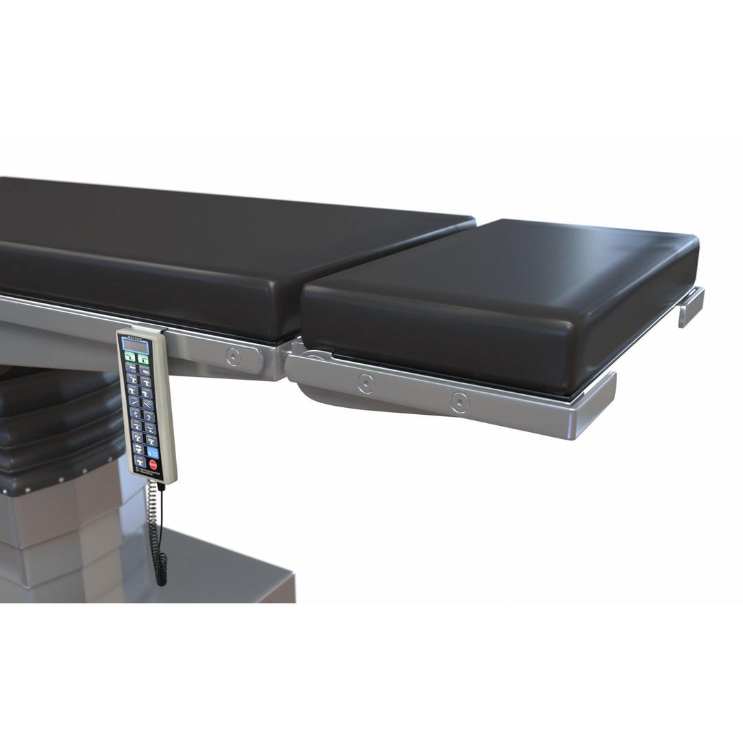 Surgical Bed 3D Model – Low Poly Medical Asset, FBX, OBJ - View 9