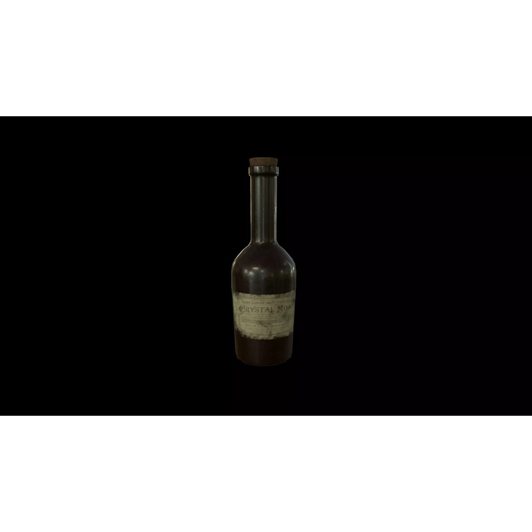 Old Medicine Bottles 3D Model – Low Poly Antique Science Asset, FBX - View 15