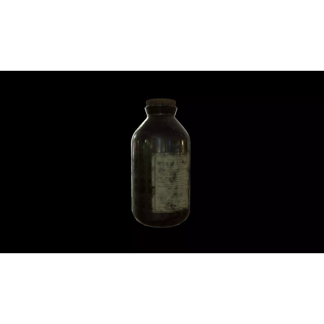 Old Medicine Bottles 3D Model – Low Poly Antique Science Asset, FBX - View 18