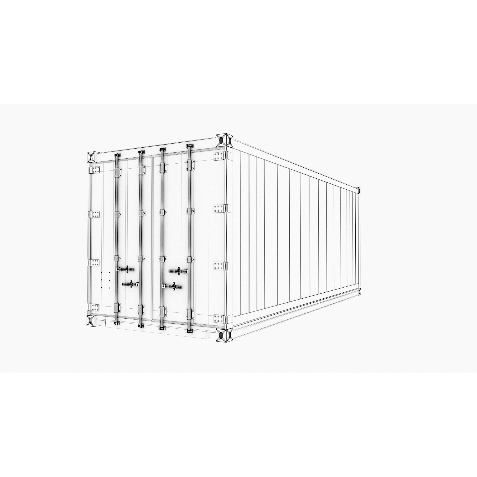 20ft MSC Reefer Carrier - Game-Ready 3D Model - View 13