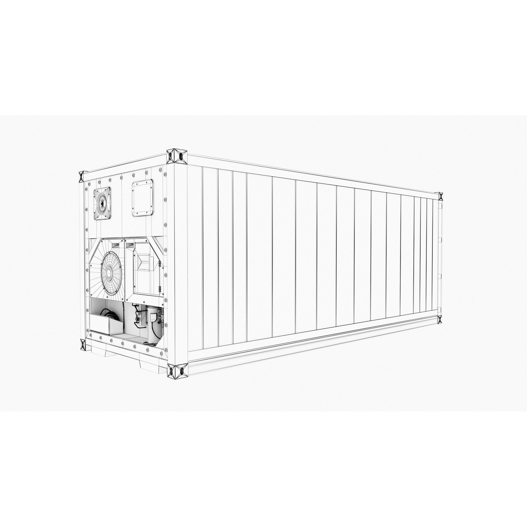 20ft MSC Reefer Carrier - Game-Ready 3D Model - View 15