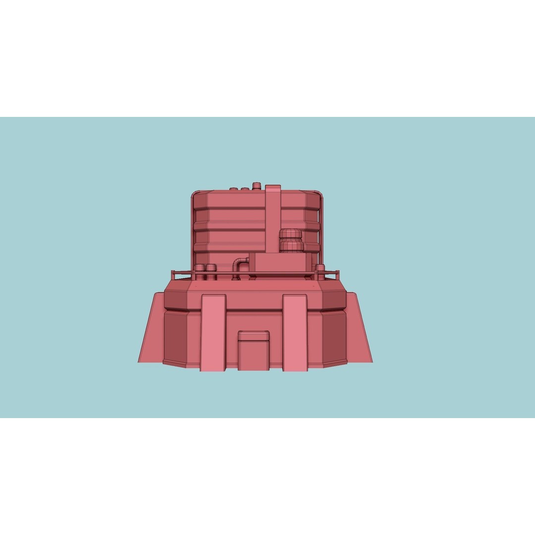 SciFi Hospital 3D Model – Low Poly Exterior Design, FBX & OBJ - View 22