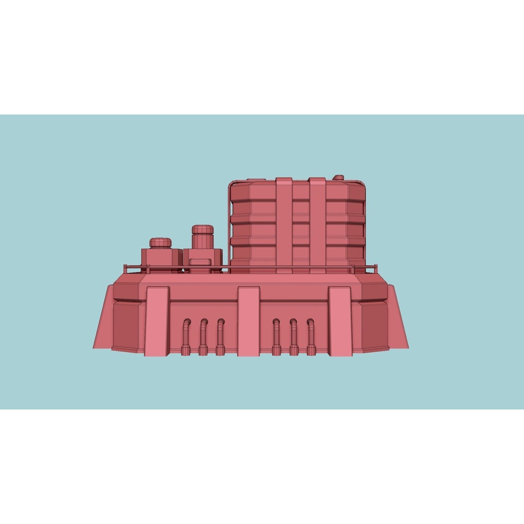 SciFi Hospital 3D Model – Low Poly Exterior Design, FBX & OBJ - View 23
