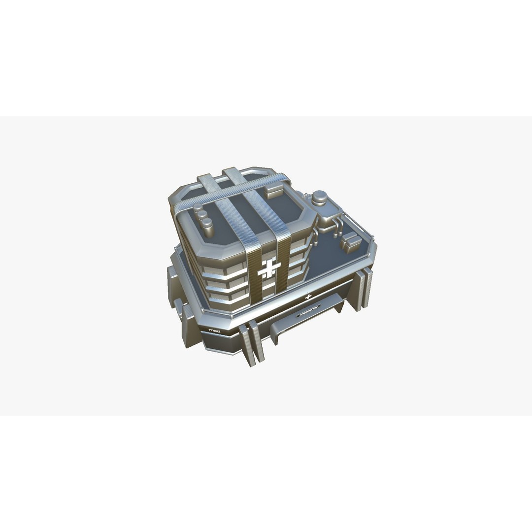 SciFi Hospital 3D Model – Low Poly Exterior Design, FBX & OBJ - View 6