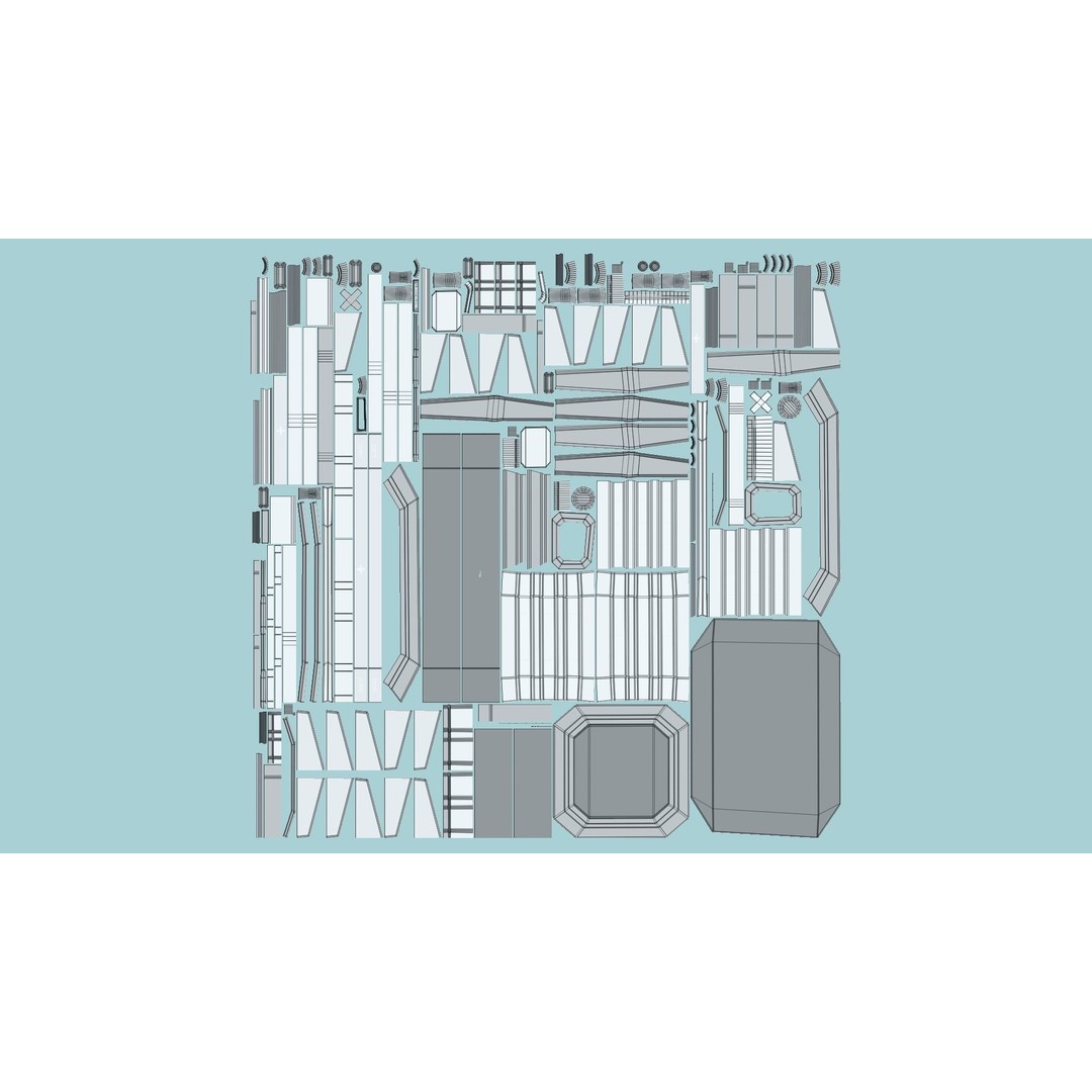 SciFi Hospital 3D Model – Low Poly Exterior Design, FBX & OBJ - View 7