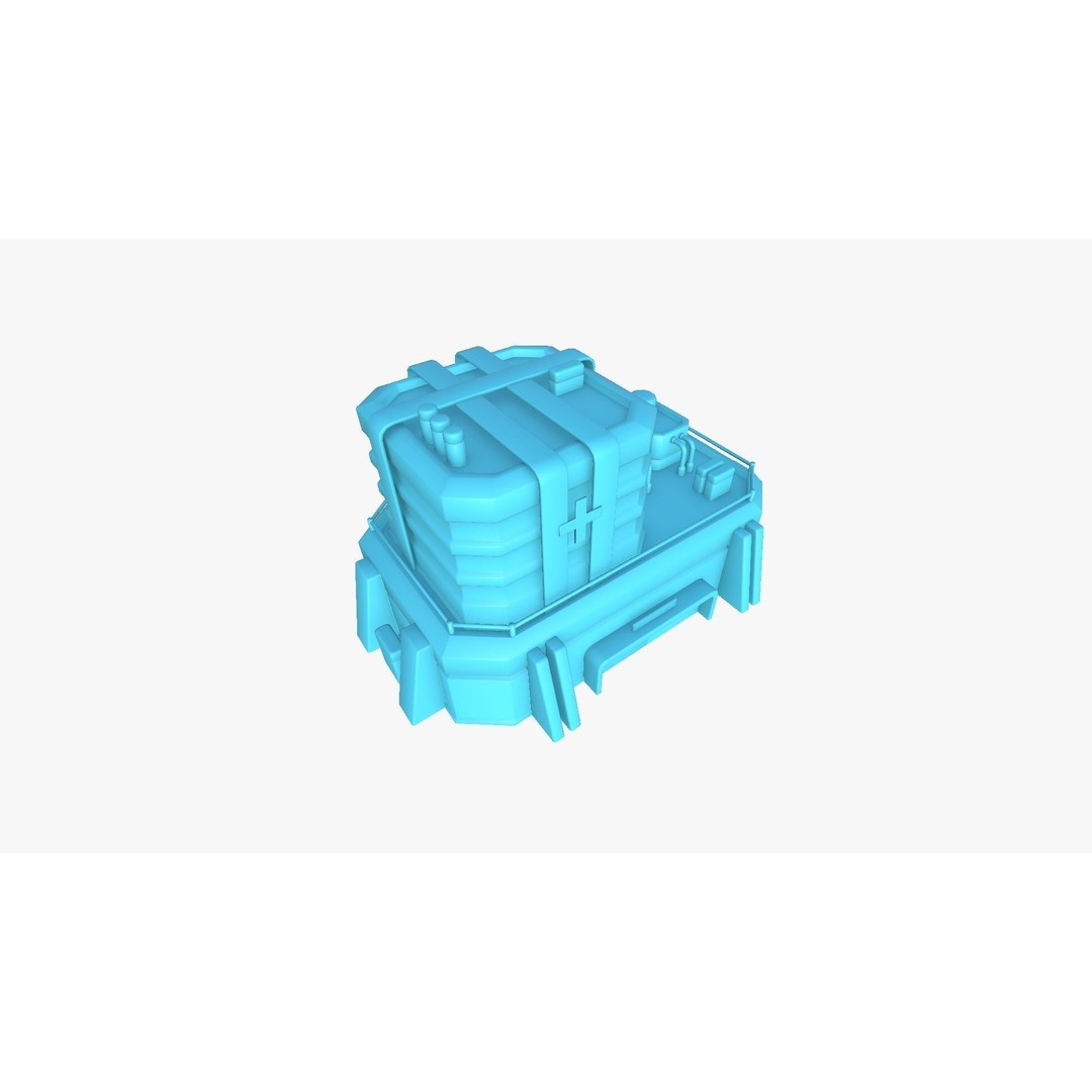 SciFi Hospital 3D Model – Low Poly Exterior Design, FBX & OBJ - View 9