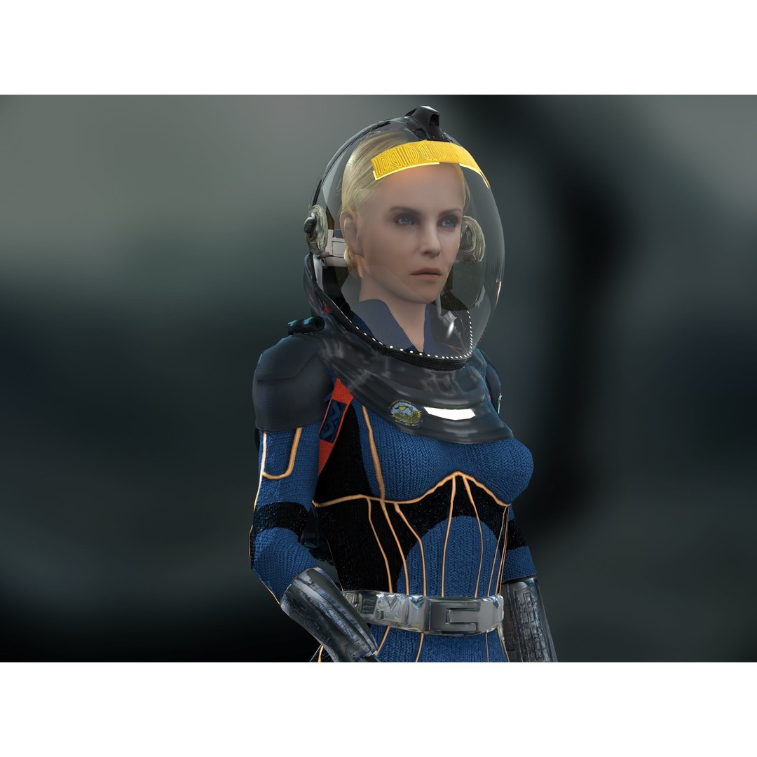 Meredith Vickers 3D Model – Low Poly Rigged Character, FBX, PBR - View 10