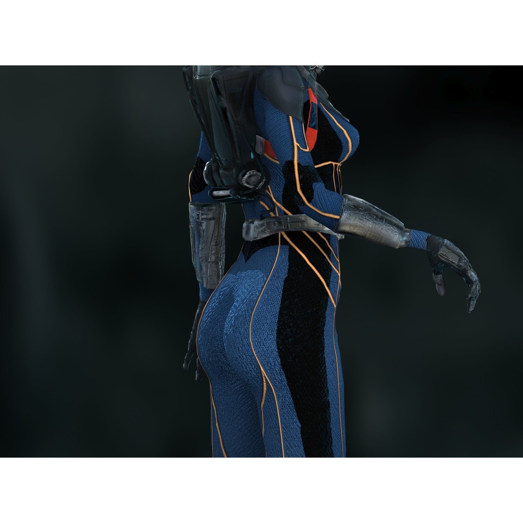 Meredith Vickers 3D Model – Low Poly Rigged Character, FBX, PBR - View 13