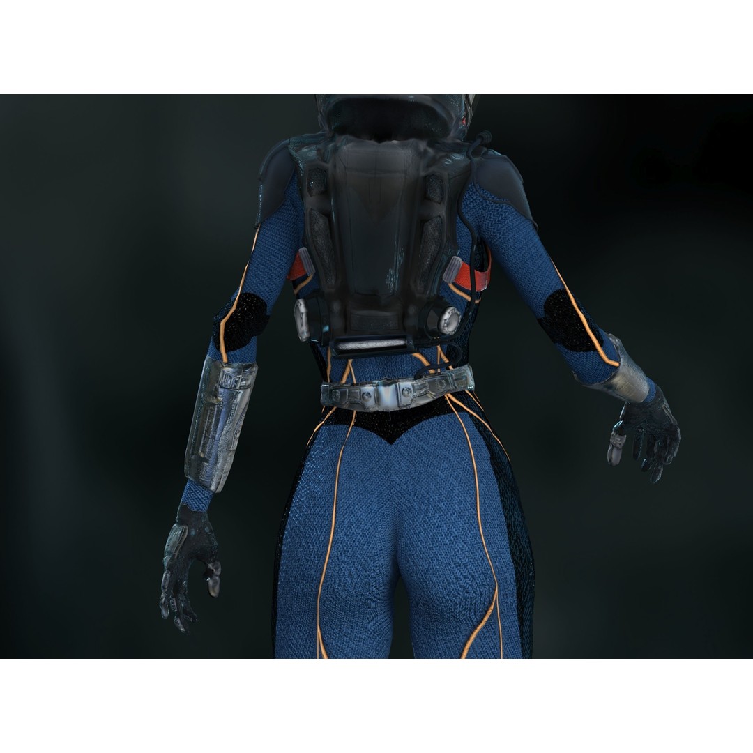 Meredith Vickers 3D Model – Low Poly Rigged Character, FBX, PBR - View 14