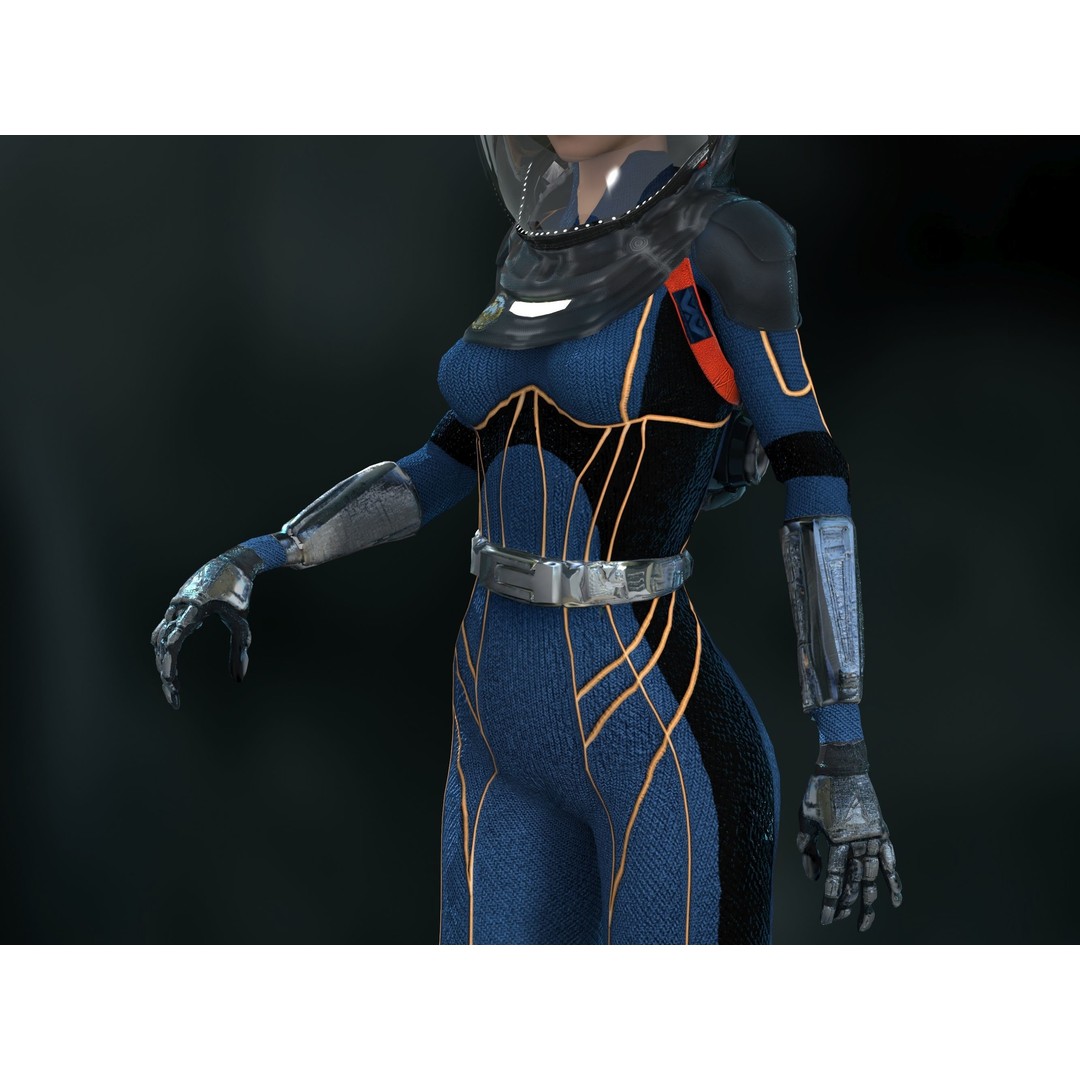 Meredith Vickers 3D Model – Low Poly Rigged Character, FBX, PBR - View 15