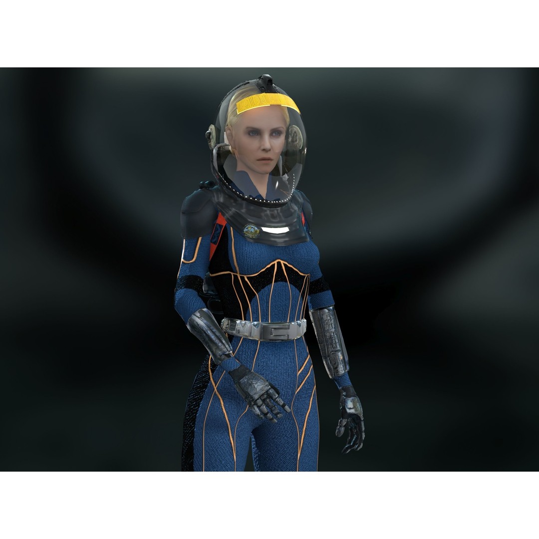 Meredith Vickers 3D Model – Low Poly Rigged Character, FBX, PBR - View 16