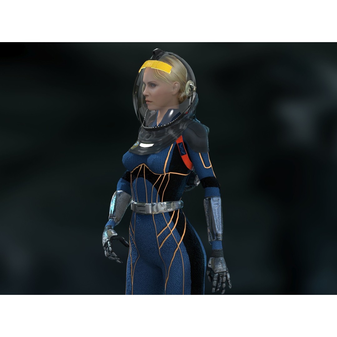 Meredith Vickers 3D Model – Low Poly Rigged Character, FBX, PBR - View 17