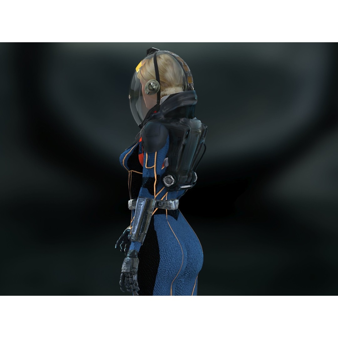 Meredith Vickers 3D Model – Low Poly Rigged Character, FBX, PBR - View 18