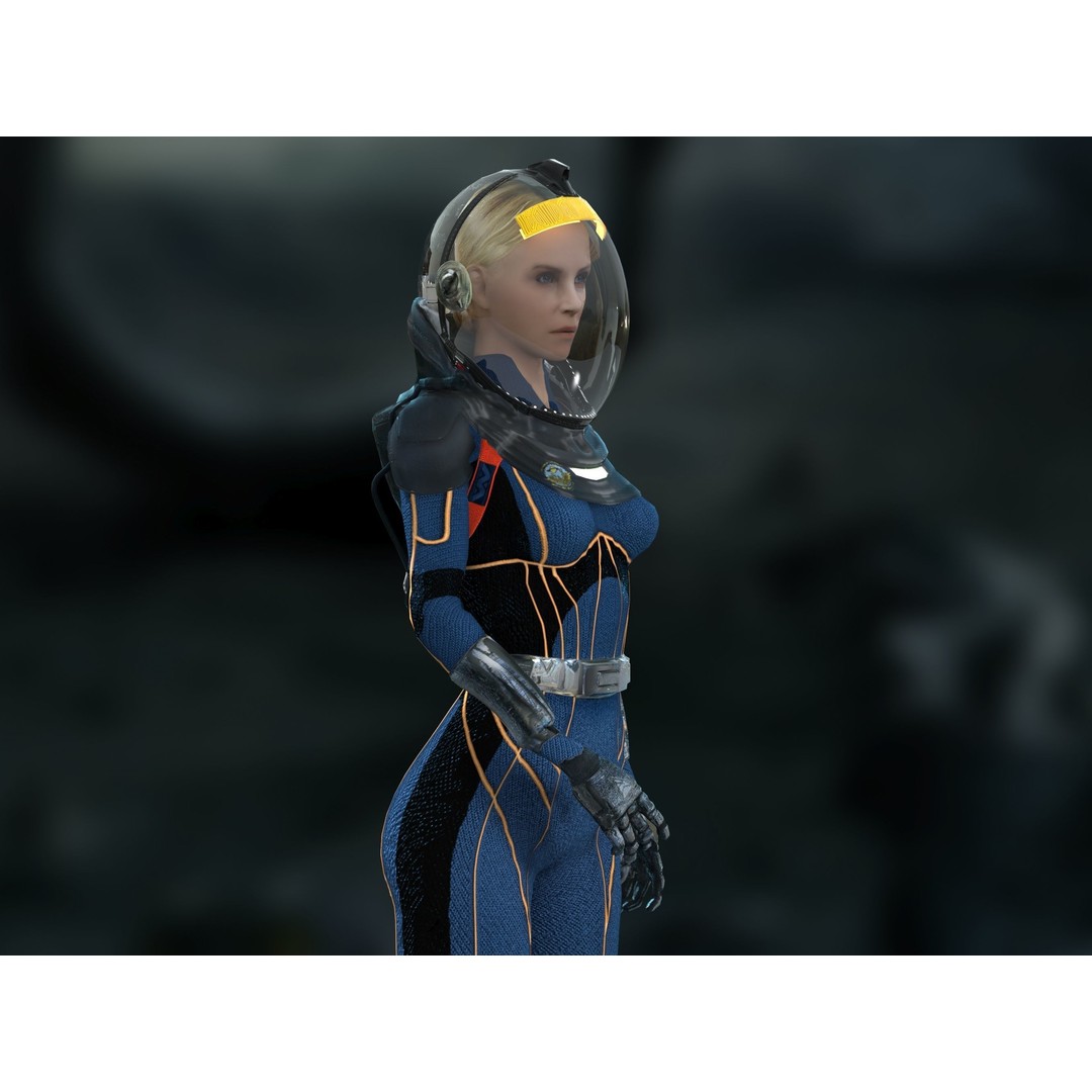 Meredith Vickers 3D Model – Low Poly Rigged Character, FBX, PBR - View 20