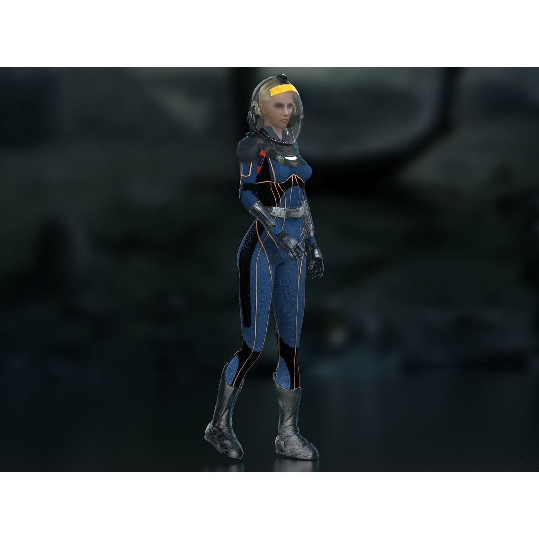 Meredith Vickers 3D Model – Low Poly Rigged Character, FBX, PBR - View 21