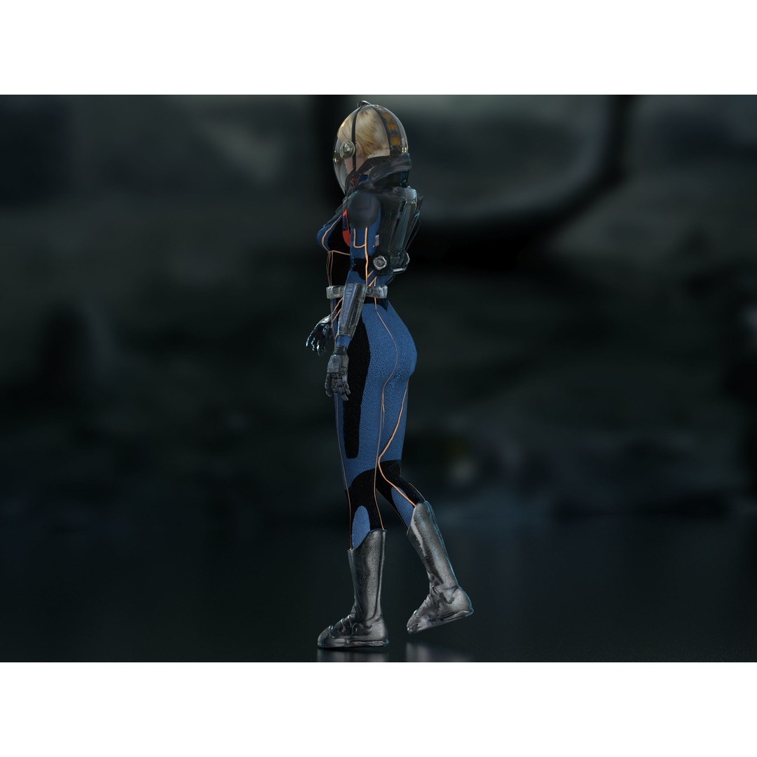 Meredith Vickers 3D Model – Low Poly Rigged Character, FBX, PBR - View 22