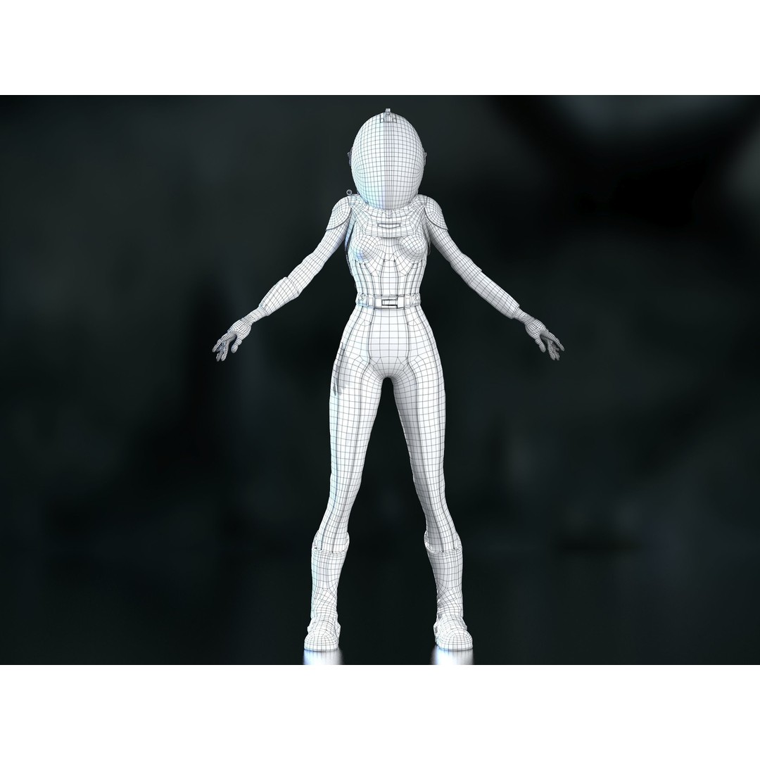 Meredith Vickers 3D Model – Low Poly Rigged Character, FBX, PBR - View 30