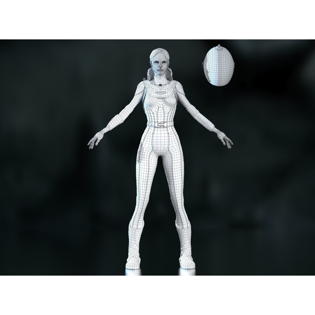 Meredith Vickers 3D Model – Low Poly Rigged Character, FBX, PBR - View 31