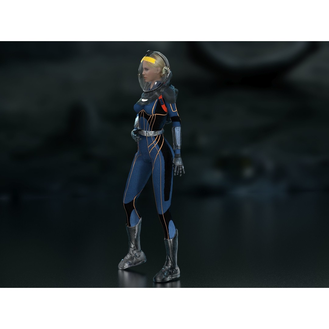 Meredith Vickers 3D Model – Low Poly Rigged Character, FBX, PBR - View 6