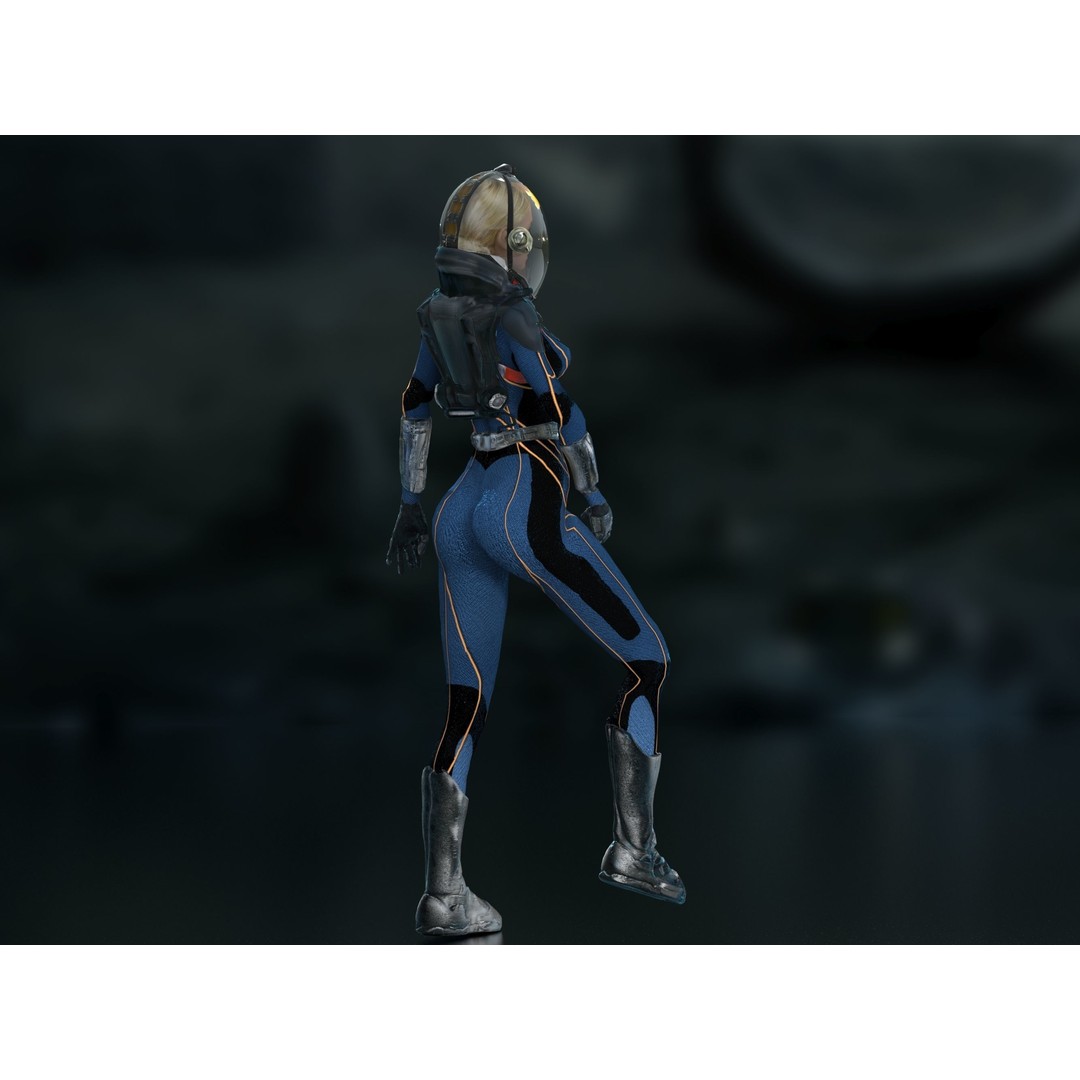 Meredith Vickers 3D Model – Low Poly Rigged Character, FBX, PBR - View 7