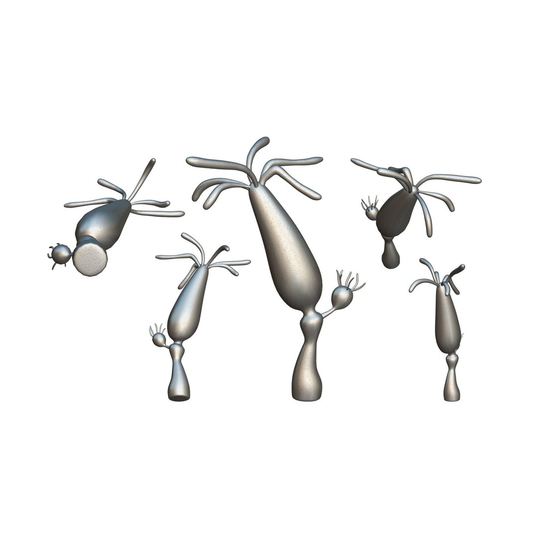 Hydra 3D Model – Low Poly Freshwater Genus, PBR Textures, FBX - View 6