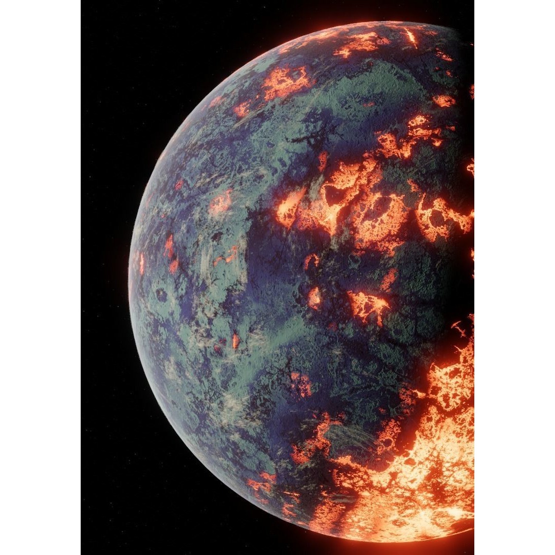 Alien Planet 3D Model – Low Poly Game Asset, FBX, PBR Textures - View 10