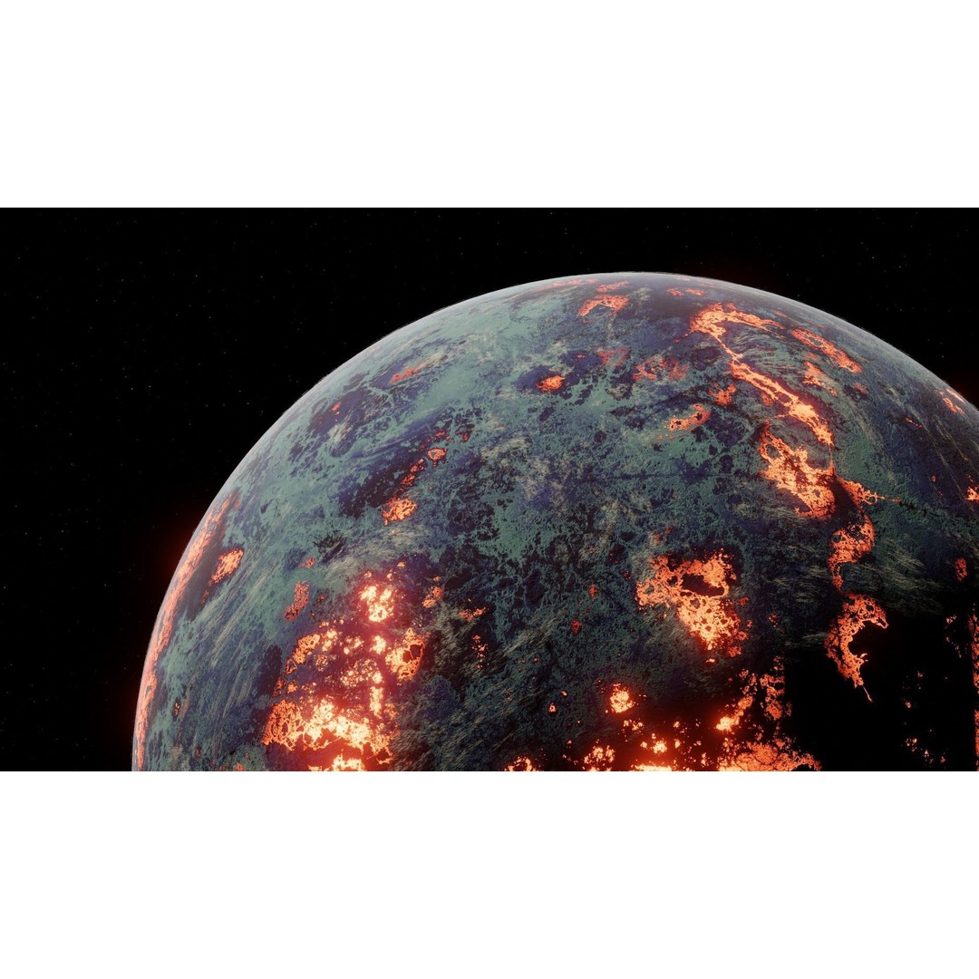Alien Planet 3D Model – Low Poly Game Asset, FBX, PBR Textures - View 13