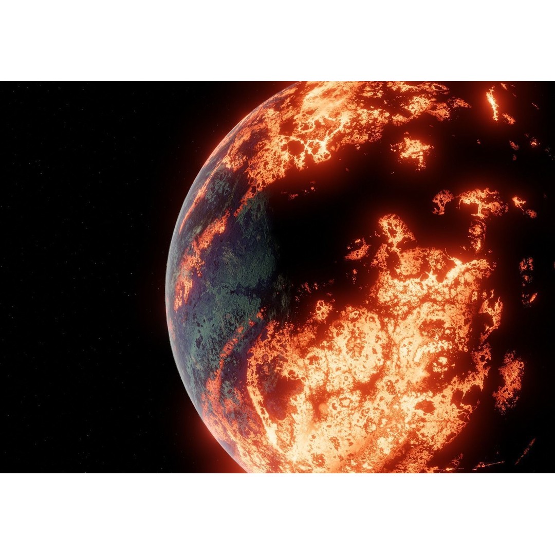 Alien Planet 3D Model – Low Poly Game Asset, FBX, PBR Textures - View 16