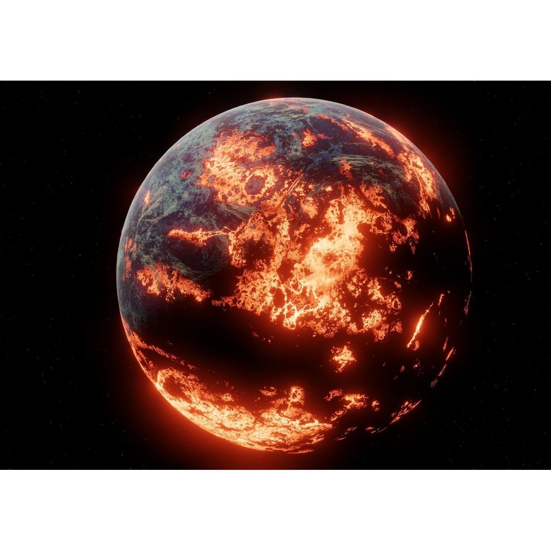Alien Planet 3D Model – Low Poly Game Asset, FBX, PBR Textures - View 20