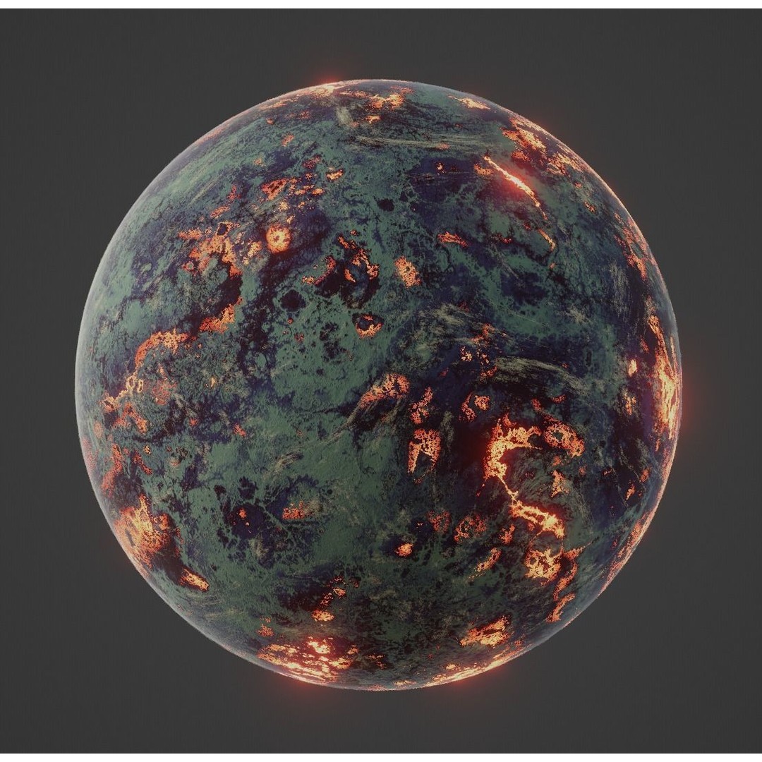 Alien Planet 3D Model – Low Poly Game Asset, FBX, PBR Textures - View 21