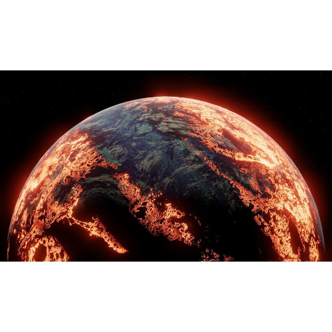 Alien Planet 3D Model – Low Poly Game Asset, FBX, PBR Textures - View 4