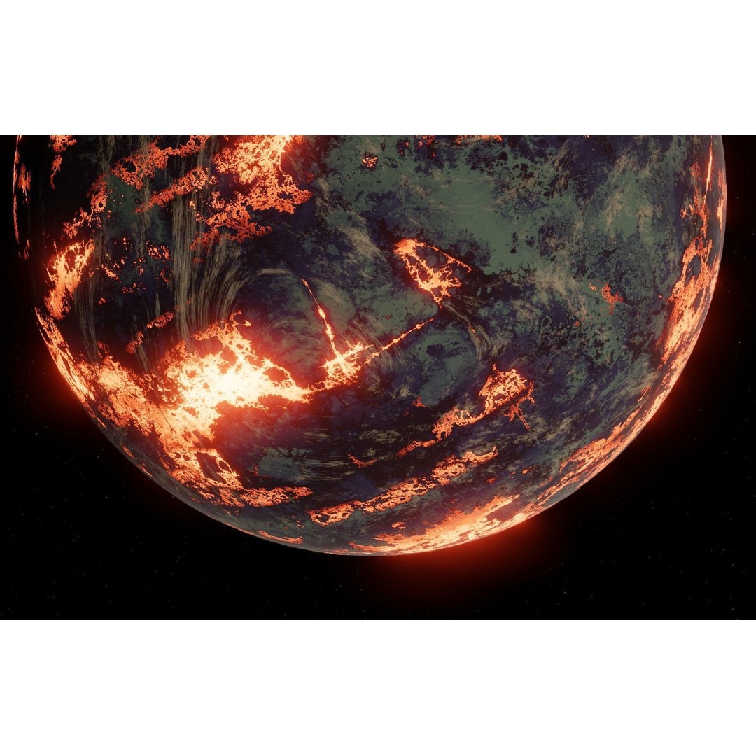 Alien Planet 3D Model – Low Poly Game Asset, FBX, PBR Textures - View 5