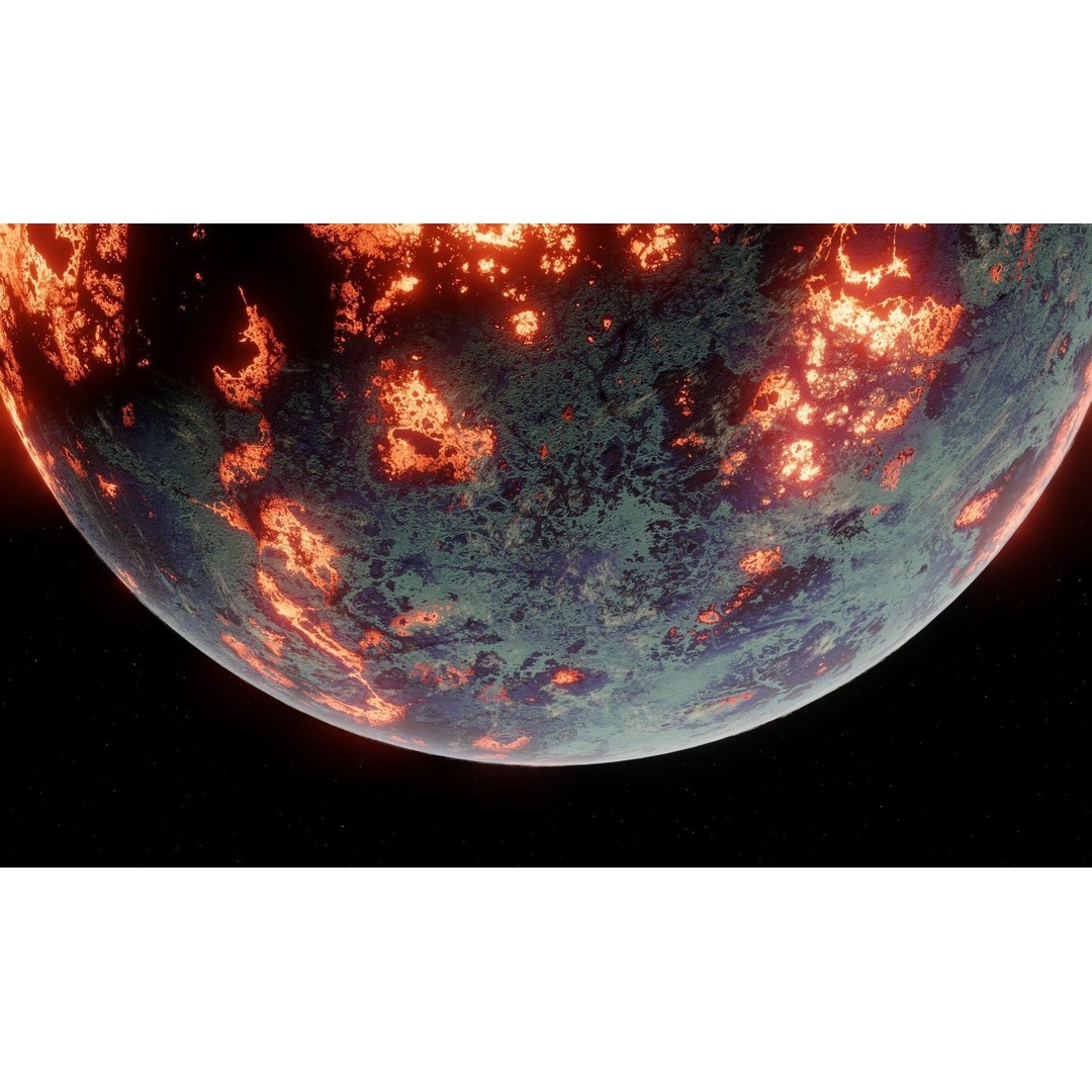 Alien Planet 3D Model – Low Poly Game Asset, FBX, PBR Textures - View 6
